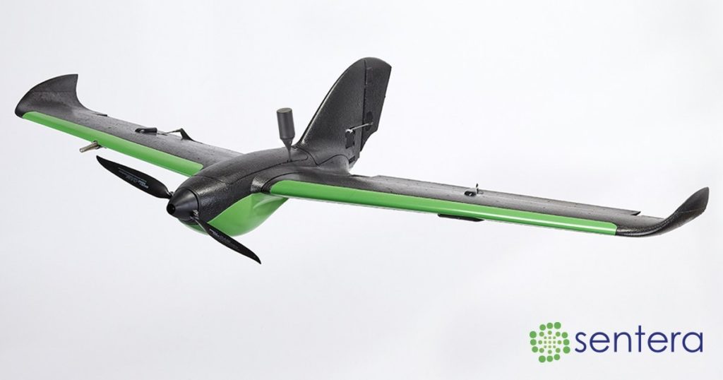 Sentera's dual-band RTK payload on the PHX fixed-wing drone delivers data with sub-5cm